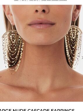 Lana Jewelry Large Nude Cascade Earrings - 14k Yellow Gold